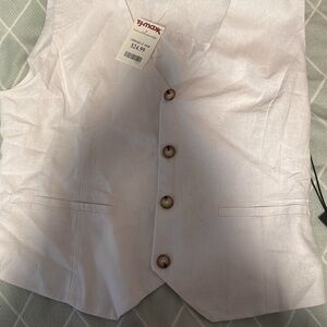 White Button-Up Vest
